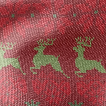 聖誕奔跑麋鹿帆布(幅寬150公分)