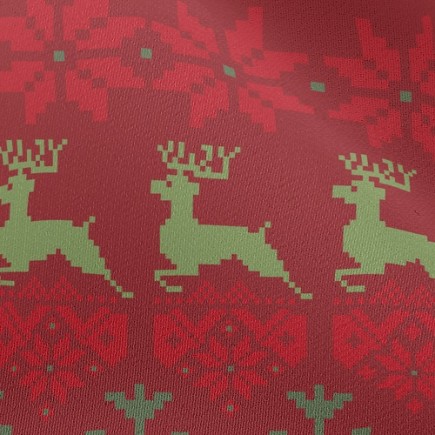 聖誕奔跑麋鹿雪紡布(幅寬150公分)