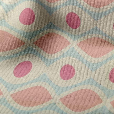波浪雙線條圓點毛巾布(幅寬160公分)