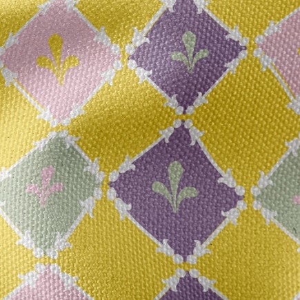 鮮豔方塊花紋帆布(幅寬150公分)