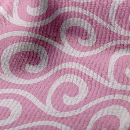 可愛漩渦波浪毛巾布(幅寬160公分)