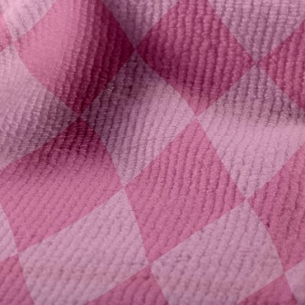 棋盤格菱形毛巾布(幅寬160公分)