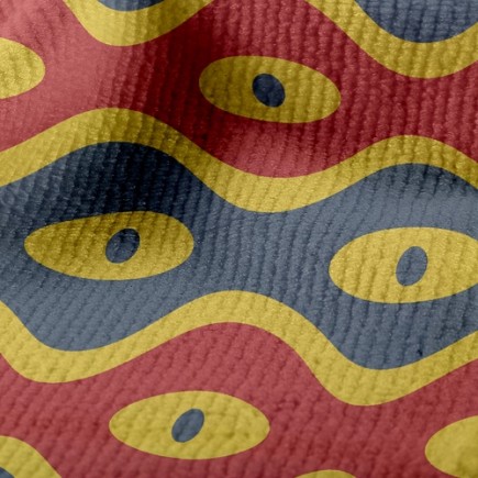 迷幻波浪毛巾布(幅寬160公分)