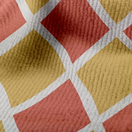 雙色棋盤格菱形毛巾布(幅寬160公分)