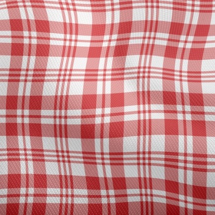 紅色條紋方格雙斜布(幅寬150公分)
