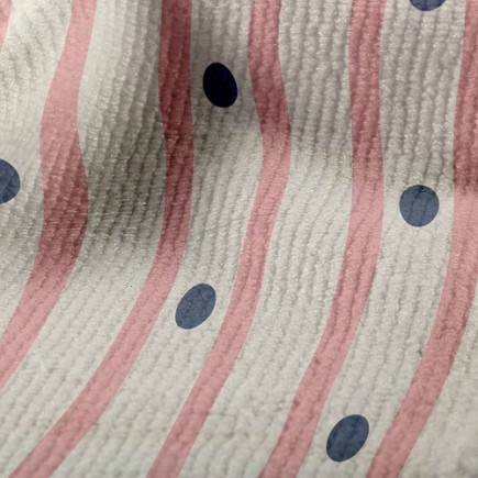 圓點直條紋毛巾布(幅寬160公分)