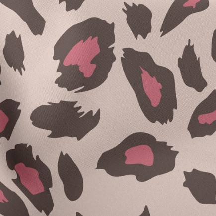 粉紅時尚豹紋羅馬布(幅寬160公分)