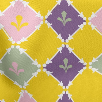 鮮豔方塊花紋羅馬布(幅寬160公分)