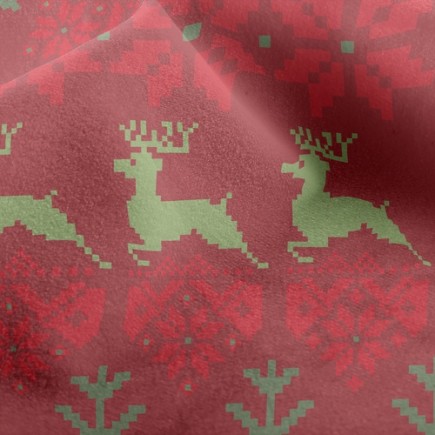 聖誕奔跑麋鹿水晶絨(幅寬160公分)