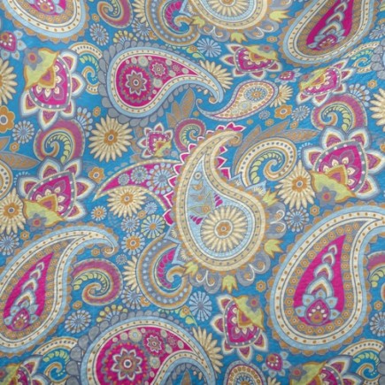 鮮豔色彩渦漩紋法蘭絨(幅寬150公分)