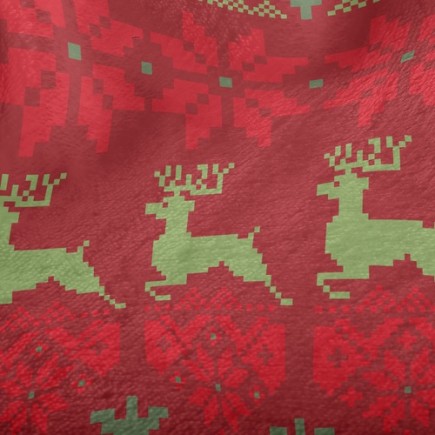 聖誕奔跑麋鹿法蘭絨(幅寬150公分)
