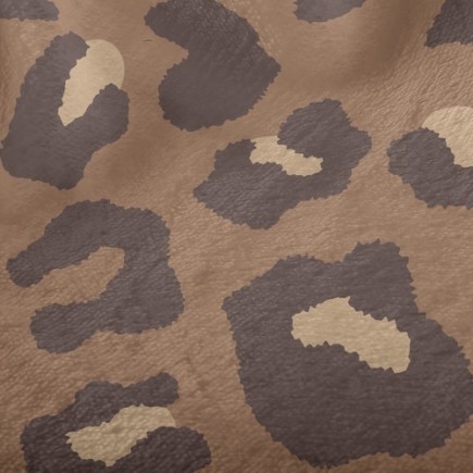 流行豹紋印法蘭絨(幅寬150公分)