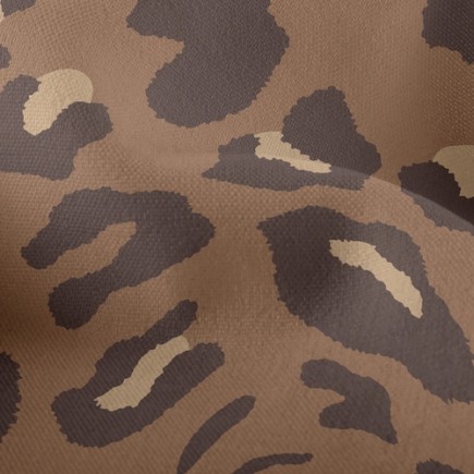 流行豹紋印竹節麻(幅寬150公分)