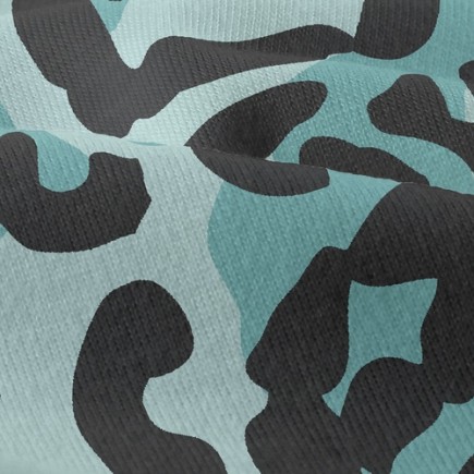冷色系豹紋仿棉布(幅寬150公分)
