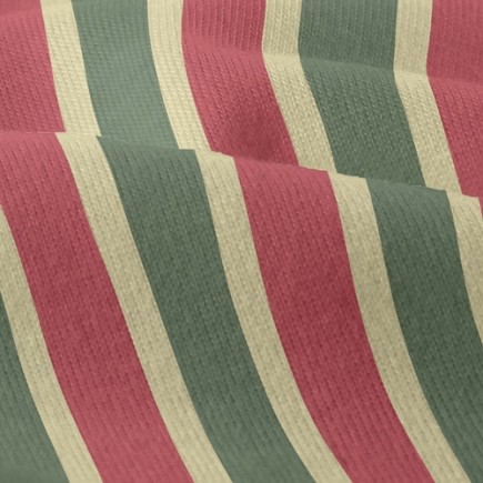 聖誕風直條紋仿棉布(幅寬150公分)