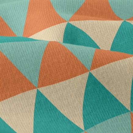 四色變化三角形仿棉布(幅寬150公分)