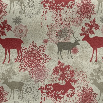 古典聖誕馴鹿刷毛布(幅寬150公分)