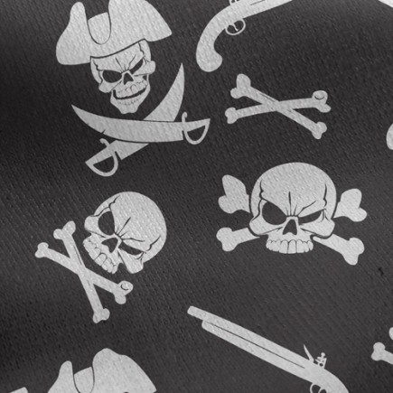 邪惡海盜骷髏刷毛布(幅寬150公分)
