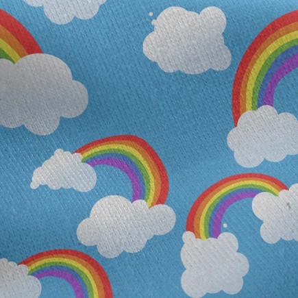 彩虹白雲刷毛布(幅寬150公分)