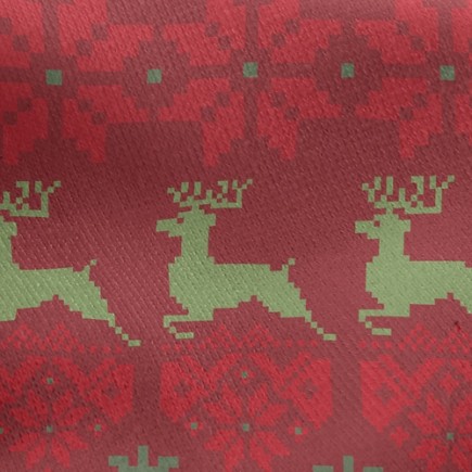 聖誕奔跑麋鹿刷毛布(幅寬150公分)