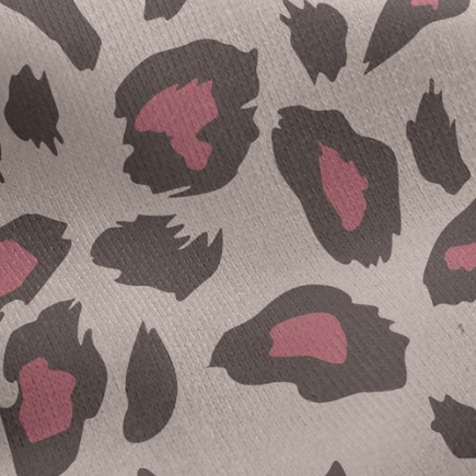 粉紅時尚豹紋刷毛布(幅寬150公分)