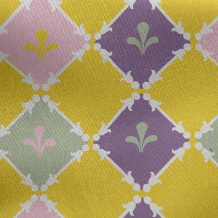 鮮豔方塊花紋刷毛布(幅寬150公分)