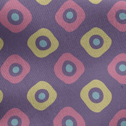 圓點兩色方塊刷毛布(幅寬150公分)