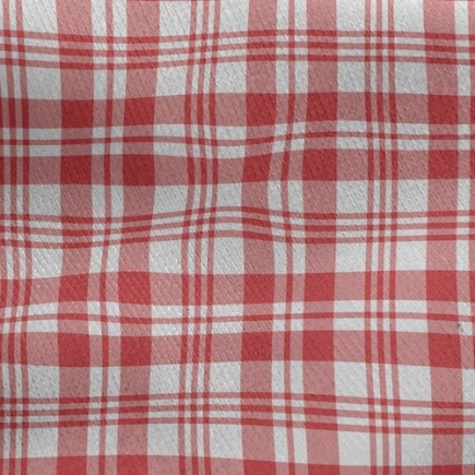 紅色條紋方格刷毛布(幅寬150公分)