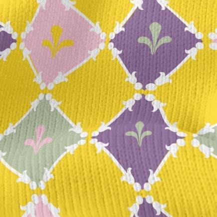 鮮豔方塊花紋仿毛衣布(幅寬150公分)