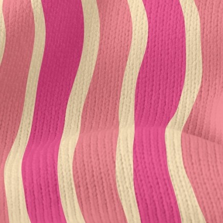 螢光粉條紋仿毛衣布(幅寬150公分)