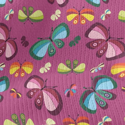 美麗蝴蝶家族仿毛衣布(幅寬150公分)