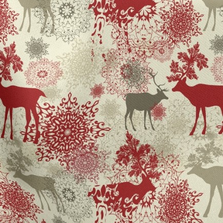 古典聖誕馴鹿薄棉布(幅寬150公分)