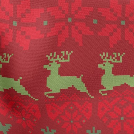 聖誕奔跑麋鹿薄棉布(幅寬150公分)