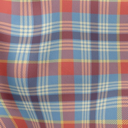紅藍格子花紋薄棉布(幅寬150公分)