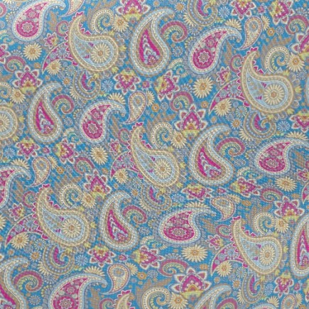 鮮豔色彩渦漩紋厚棉布(幅寬150公分)
