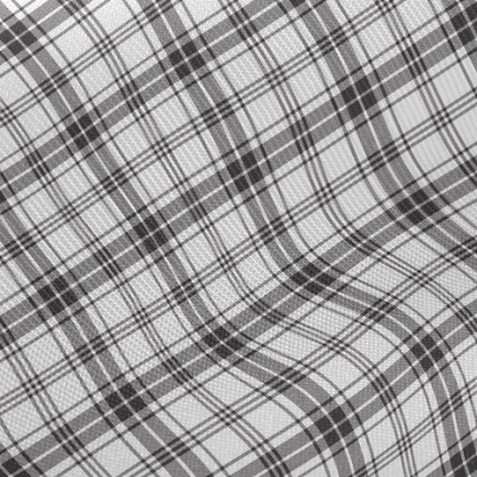 黑白格子花紋厚棉布(幅寬150公分)