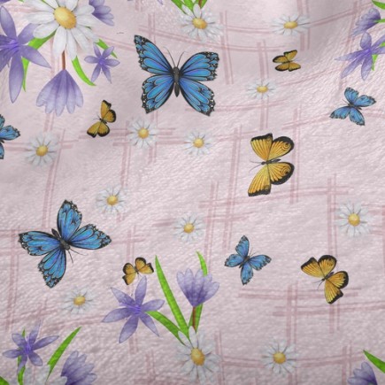 淡雅雙色蝴蝶法蘭絨(幅寬150公分)