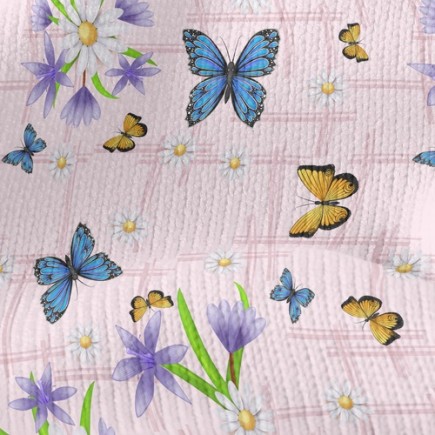 淡雅雙色蝴蝶仿毛衣布(幅寬150公分)