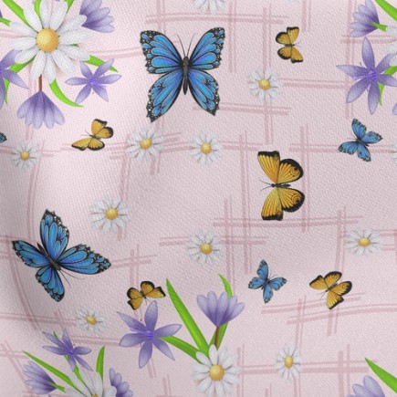 淡雅雙色蝴蝶薄棉布(幅寬150公分)
