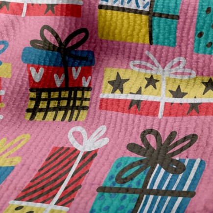 色彩繽紛禮物毛巾布(幅寬160公分)