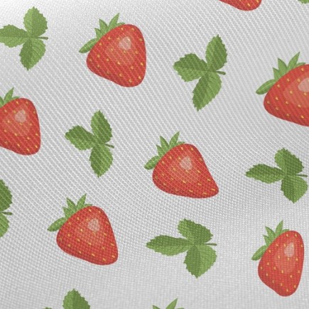 有機新鮮草莓斜紋布(幅寬150公分)