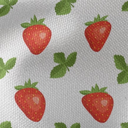 有機新鮮草莓帆布(幅寬150公分)