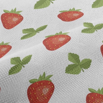 有機新鮮草莓麻布(幅寬150公分)