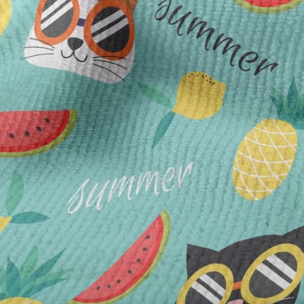 太陽眼鏡酷貓毛巾布(幅寬160公分)
