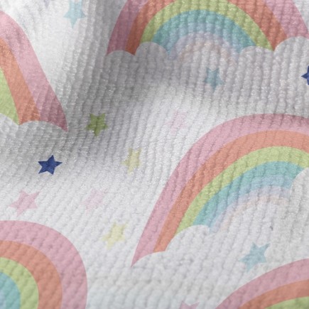 繽紛彩虹星星毛巾布(幅寬160公分)