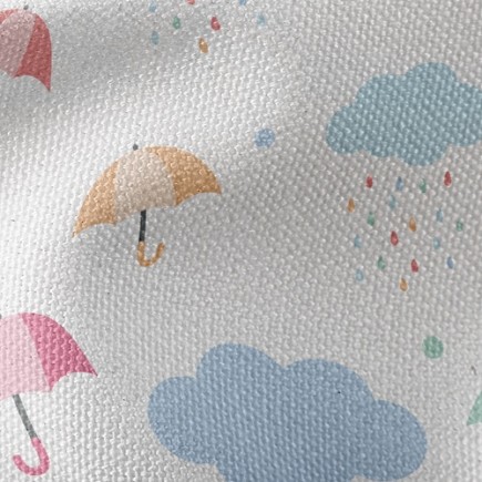 彩虹雨滴雨傘帆布(幅寬150公分)