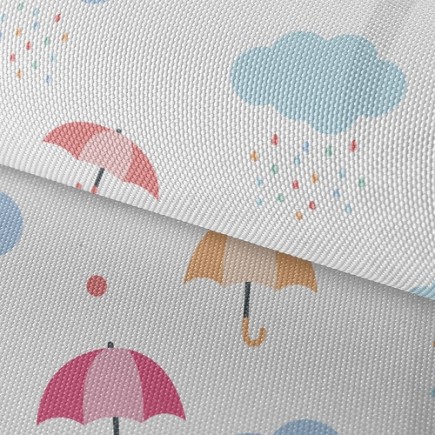 彩虹雨滴雨傘牛津布(幅寬150公分)