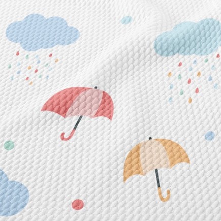 彩虹雨滴雨傘泡泡布(幅寬160公分)