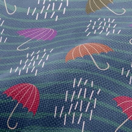 條紋雨傘麻布(幅寬150公分)