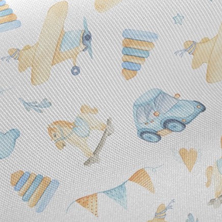 玩具汽車飛機木馬斜紋布(幅寬150公分)